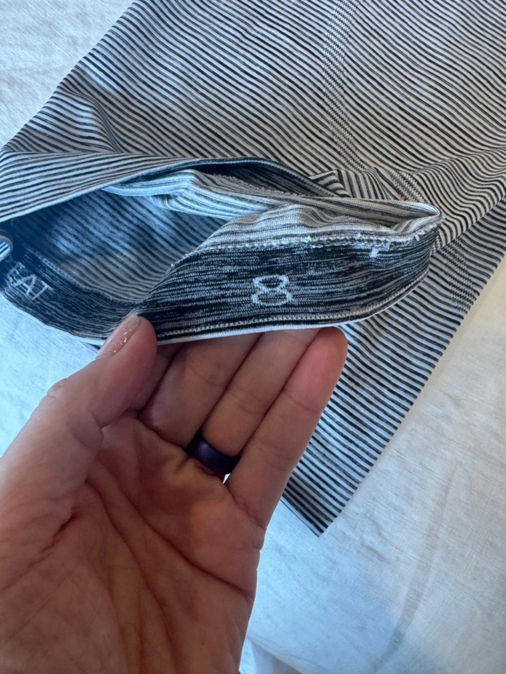 Lululemon Swiftly Tech Striped Racerback Tank Top Size 8 - Picture 2 of 6